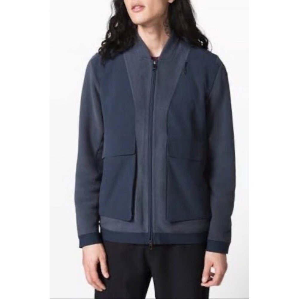 Lululemon Men’s Lab Siffra Hybrid Bomber Jacket Merino Wool Blend Fleece L